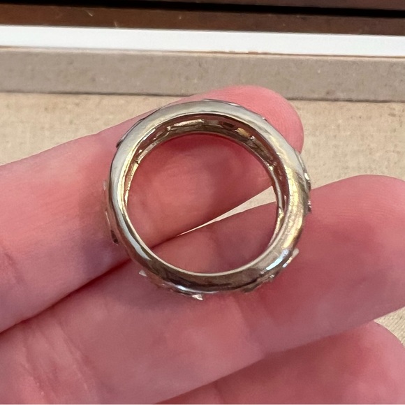 Chanel CC Cut Out Eternity Band Ring Size 6 - Picture 7 of 8